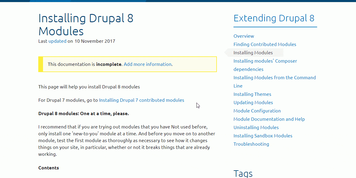 Les modules Drupal